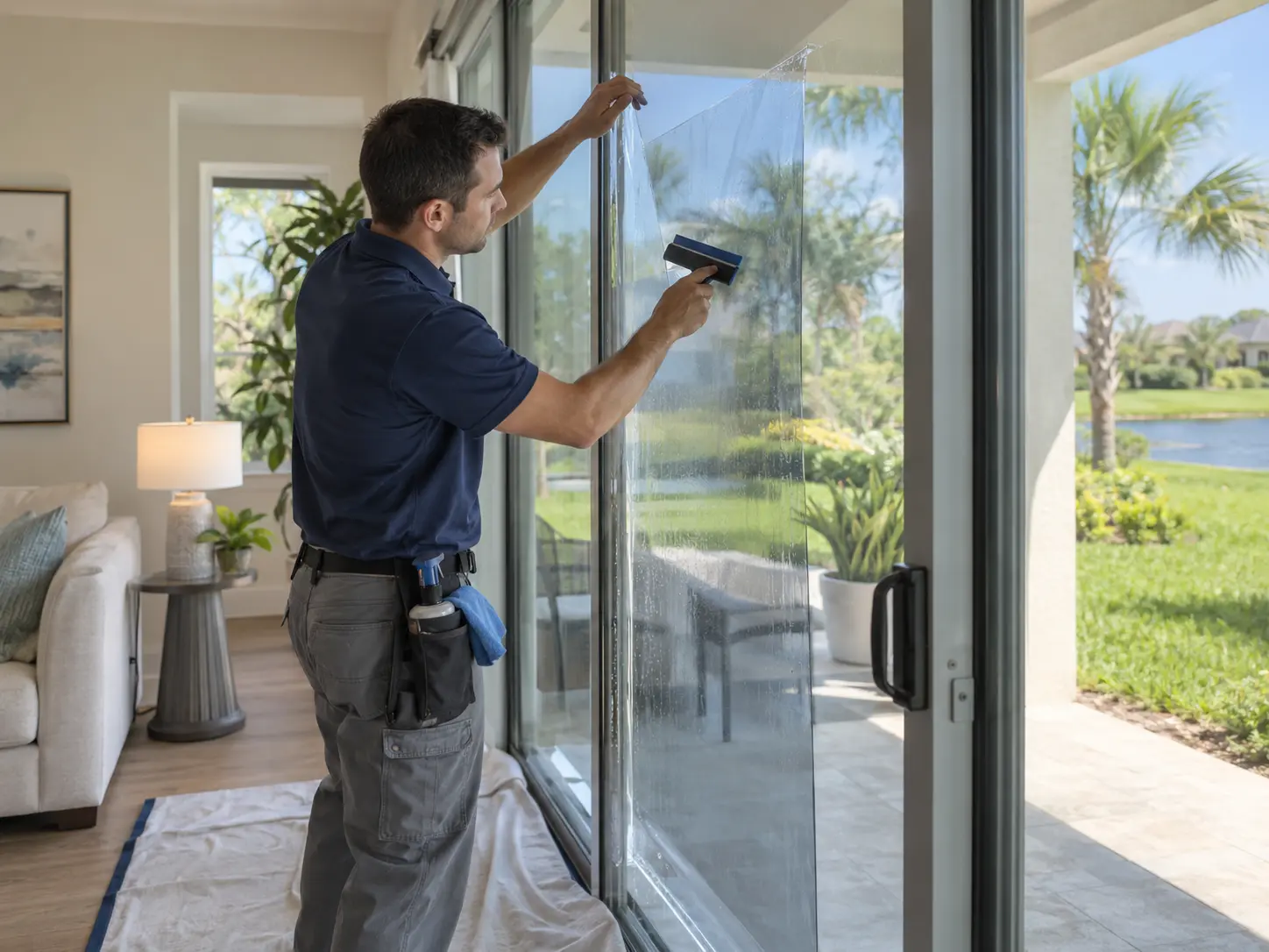 Safety & security window film for residential windows
